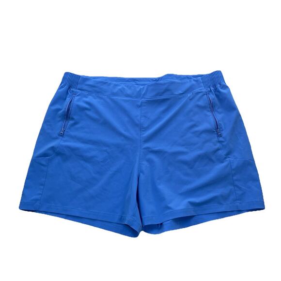 Columbia Women's PFG Tidal II Shorts 2X Blue 5" Inseam Zip Pockets Y3 - Picture 2 of 8